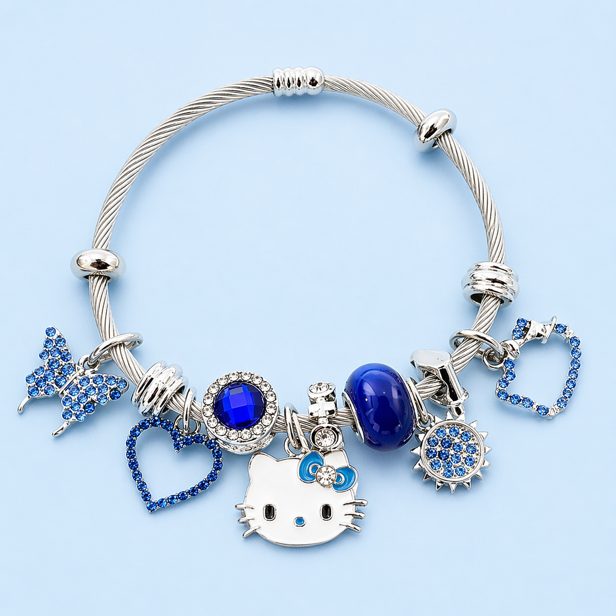 Blue HK charm bracelet