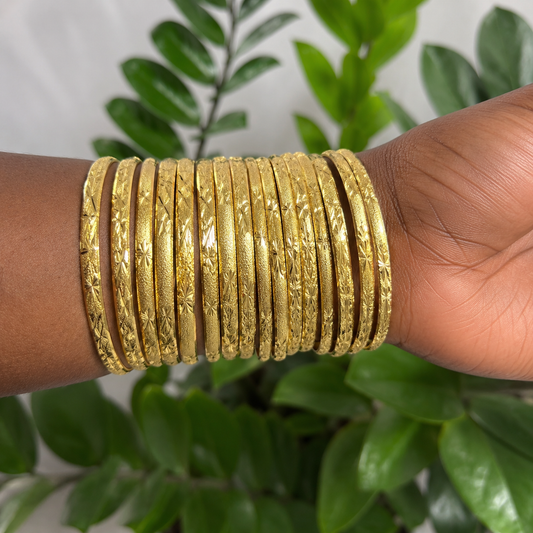 Gold Bangles Set of 6