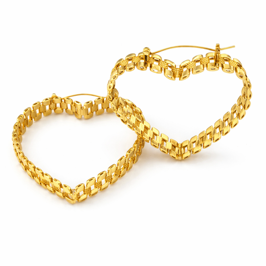 Rolex Heart Earrings