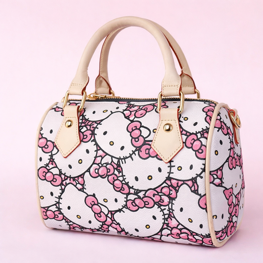 Pink & White HK Bag (Strap Included)